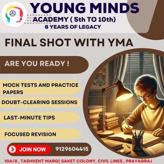 Young Minds Academy – Best Coaching Center for CBSE ICSE ISC Board CLASS 5th TO 10th  In Prayagraj